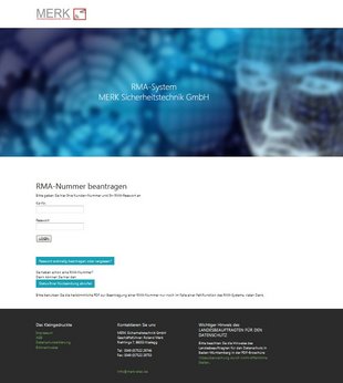 Login ins RMA-System Login ins RMA-System